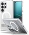 Spigen Ultra Hybrid S MagFit for Samsung Galaxy S26 ULTRA case cover [MagSafe compatible] with Kickstand - Clear White