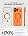 Spigen Ultra Hybrid MagFit for iPhone 17 Pro MAX case cover [MagSafe compatible] (2025) - Clear Orange