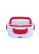 Portable Electric Heating Lunch Box Red/White 9.37 x 6.69 x 4.25inch