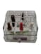 Clear Acrylic Makeup Organiser with Drawer, 2-Tier Cosmetic Storage Display Case for Nail Polish and Lipstick