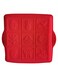 Decorative Silicone Baking Mould &ndash; 9-Square Mold Tray with Nature Pattern Design, Non-Stick and Flexible Bakeware for Cakes, Brownies, Soap, and Crafts, Heat-Resistant and Easy to Clean, Red