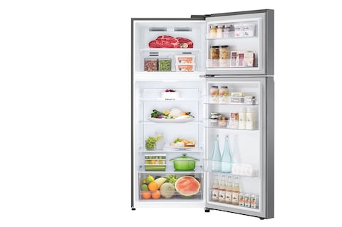 LG Refrigerator Top Mount Double Door, 417L Gross and 375L Net Capacity, Silver, GNB482PQMB