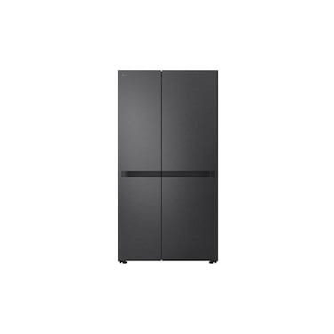 LG LinearCooling, Side by Side Refrigerator,703 Litre, Smart Inverter Compressor, Smart Diagnosis, Purified Internal Air, Vegetable Box, LED Lighting, Essence Matte Black GR-B267KLJW