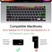 US Version Russian Language Silicone Keyboard Cover for Newest MacBook Pro 16" 2019 with Touch Bar Model A2141 &amp; MacBook Pro 13" 2020 with Touch Bar Model A2338 M1 M2 Chip/A2289/A2251, Black
