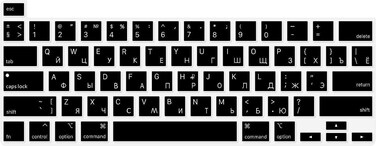 US Version Russian Language Silicone Keyboard Cover for Newest MacBook Pro 16" 2019 with Touch Bar Model A2141 &amp; MacBook Pro 13" 2020 with Touch Bar Model A2338 M1 M2 Chip/A2289/A2251, Black