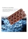 Bear & Flower Shape 14 Grids Ice Cube Mold, Brown Silicone Mould