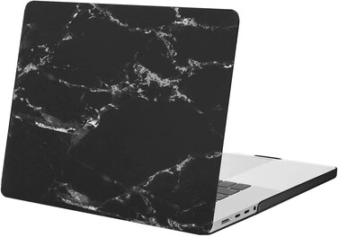 Hard Shell Case Cover Compatible with MacBook Pro 14-Inch Release 2024/2023/2022/2021 Model:- M3 A2918/A2992, M2 A2779, M1 A2442 Pro/ Max Chip with Touch ID, Black Marble