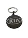 KIA Logo Metal Keychain – Black and Silver Round Car Key Ring – Stylish and Durable Key Holder Accessory for KIA Owners and Car Enthusiasts