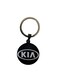 KIA Logo Metal Keychain – Black and Silver Round Car Key Ring – Stylish and Durable Key Holder Accessory for KIA Owners and Car Enthusiasts
