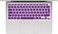 EU/UK Layout Russian Language Silicone Keyboard Cover for MacBook Air 13&quot; 2020 M1 Chip Model A2179/A2337 With Touch ID, Dust/Spill Protection, Easy Install &amp; Washable Accessories Protector, Purple
