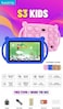 Bestrio S3 Kids Tablet, 7-inch Display, 128GB Storage, 4GB RAM, 3000mAh Battery, Protective Case (Blue)