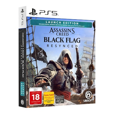 Assassin&rsquo;s Creed Black Flag Resynced - PlayStation 5 (UAE Version)   Action Adventure Open World Pirate Game with Enhanced Graphics, Immersive Story Mode &amp; Next-Gen PS5 Gameplay Experience