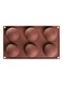 2-Piece Silicone Baking Mold with 6 Hemispherical Shape Cavities - Ideal for Mousse, Cakes, and Chocolates - Flexible, Non-Stick, and Heat-Resistant for a Convenient and Professional Baking Experience