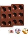 2-Piece Silicone Baking Mold with 6 Hemispherical Shape Cavities - Ideal for Mousse, Cakes, and Chocolates - Flexible, Non-Stick, and Heat-Resistant for a Convenient and Professional Baking Experience