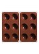 2-Piece Silicone Baking Mold with 6 Hemispherical Shape Cavities - Ideal for Mousse, Cakes, and Chocolates - Flexible, Non-Stick, and Heat-Resistant for a Convenient and Professional Baking Experience