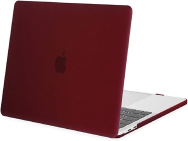 Protective Hard Shell Case Cover Compatible with New Version MacBook Air 13-Inch with Retina Display &amp; Touch ID Model:- A2337 M1/A2179/A1932, Release 2018/2019/2020/2021, Wine Red