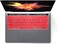 USA Version English Silicone Protective Keyboard Cover for Macbook Pro 13/15 Inch with Touch Bar Model A1706/A1707/A1989/A1990/A 2159, Release 2016/2017/2018/2019, Red