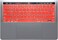 USA Version English Silicone Protective Keyboard Cover for Macbook Pro 13/15 Inch with Touch Bar Model A1706/A1707/A1989/A1990/A 2159, Release 2016/2017/2018/2019, Red
