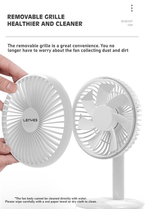 LENYES LHF01 Desk Fan &ndash; Compact, Quiet, and Energy-Efficient Cooling Solution for Home, Office, and Travel
