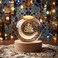 3D Crystal Ball Moon Lamp with Islamic Calligraphy – LED Night Light & Ramadan Decor Advanced 3D Laser Engraving

