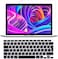 EU/UK Layout Ultra Thin Russian English Language Silicone Keyboard Skin Cover &amp; Screen Protector For MacBook Air 13-Inch 2020 with Retina Display and Touch ID, Model A2179 and A2337 M1 Chip, Black