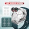 Swiss Military DOM6 Smartwatch 1.43" AMOLED, Bluetooth Calling, Wireless Charging, 7 Days Battery, IP67, iOS/Android Compatible, Silver Frame with Green Strap