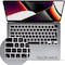 EU/UK Version Spanish English Keyboard Cover for MacBook Air 15.3&quot; M2 A2941/Air 13.6&quot; M2 A2681, MacBook Pro 14.2&quot;/16.2&quot; 2023-2021 M3/M2/M1, A2918/A2992/A2779/A2442/A2991/A2780/A2485, Black