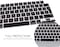 EU/UK Version Spanish English Keyboard Cover for MacBook Air 15.3&quot; M2 A2941/Air 13.6&quot; M2 A2681, MacBook Pro 14.2&quot;/16.2&quot; 2023-2021 M3/M2/M1, A2918/A2992/A2779/A2442/A2991/A2780/A2485, Black