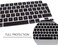 EU/UK Version Spanish English Keyboard Cover for MacBook Air 15.3" M2 A2941/Air 13.6" M2 A2681, MacBook Pro 14.2"/16.2" 2023-2021 M3/M2/M1, A2918/A2992/A2779/A2442/A2991/A2780/A2485, Black