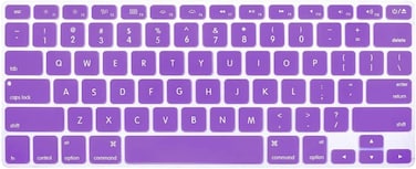 US Layout English Keyboard Cover for Older Version MacBook Pro 13"/15" (A1278/A1286) &amp; Macbook Retina 13"/15" (A1425/A1502/A1398) &amp; Older Version MacBook Air 13" A1369/A1466, Purple
