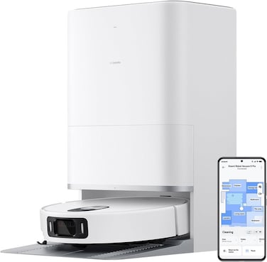 XIAOMI Robot Vacuum 5 Pro &ndash; Powerful 20,000 Pa Suction, Robot Vacuum Cleaner with Mop Function, Extendable Mop &amp; Side Brush, Self-Cleaning All-in-One Base Station, AI Smart Navigation