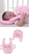 Comfortable Baby Feeding Pillow with Bottle Holder Pocket - Ergonomic Nursing Cushion for Breastfeeding and Bottle-Feeding, Hypoallergenic Infant Support Pillow" Pink