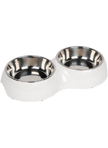 Pawsitiv Claasic Dinner Set White M+M350ml+ 350ml