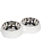 Pawsitiv Claasic Dinner Set White M+M350ml+ 350ml