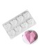 Silicone 8 Heart Shape Cake Mold, Love Shape Mould for Baking