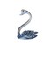 Crystal Swan Figurine, Clear Glass Decorative Showpiece, Home Decor