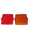 2-Pack Silicone Nature Pattern Mould Set &ndash; 9-Square Decorative Trays for Baking, Brownies, Soaps, and Crafts, Flexible Non-Stick Design, Heat-Resistant and Easy to Use, Orange &amp; Red