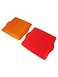 2-Pack Silicone Nature Pattern Mould Set &ndash; 9-Square Decorative Trays for Baking, Brownies, Soaps, and Crafts, Flexible Non-Stick Design, Heat-Resistant and Easy to Use, Orange &amp; Red