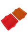 2-Pack Silicone Nature Pattern Mould Set &ndash; 9-Square Decorative Trays for Baking, Brownies, Soaps, and Crafts, Flexible Non-Stick Design, Heat-Resistant and Easy to Use, Orange &amp; Red
