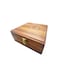 Wooden Tea Storage Box with 4 Compartments &ndash; Elegant Organizer with Brass Latch and Engraved &ldquo;TEA&rdquo; Letters, Rustic Wooden Finish for Storing Tea Bags, Spices, or Small Essentials