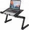Adjustable Laptop Stand with Mouse Platform, Foldable Laptop Riser for Bed &amp; Sofa, Ergonomic Desk Stand for Tablets and Laptops, Portable and Adjustable Height &amp; Angle