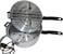 Multi Purpose 32-CM Mini Electric Oven, Bread Maker, Pizza Maker, Khameer Maker, Mini Khameer Hot Flat Arabic Lebanese Bread Maker, Silver