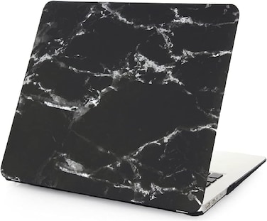 Plastic Hard Shell Case Cover Compatible with Older Version MacBook Air 13.3-Inch Model:- A1369/A1466 Release 2010 to 2017, Black Marble