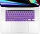 US Version English Language Silicone Keyboard Cover for Newest MacBook Pro 16" 2019 with Touch Bar Model A2141 &amp; MacBook Pro 13" 2020 with Touch Bar Model A2338 M1 M2 Chip/A2289/A2251, Purple