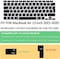 EU/UK Layout Arabic Language Silicone Keyboard Cover for MacBook Air 13&quot; 2020 M1 Chip Model A2179/A2337 With Touch ID, Dust/Spill Protection, Easy Install &amp; Washable Accessories Protector, Black
