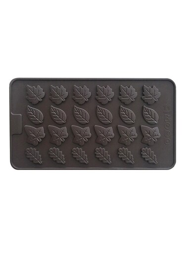 Leaf Shape 3D Silicone Cake Mold, Black Silicone Mould