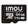 Imou Fast 64GB microSDXC Memory Card with SD Adapter &ndash; High Speed UHS-I Class 10 Full HD Read/Write up to 95MB/s   Reliable Storage for Smartphone, Tablet, Action Camera, Drone, Dash Cam, Security Camera and Laptop Memory Expansion Card