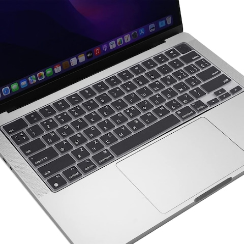 US Version Russian Keyboard Cover for MacBook Air 15/13.6&quot; 2022,2023 Model A2941/A2681, MacBook Pro 14&quot; 2023,2022, Model A2442, A2779 M1, MacBook Pro 16&quot; 2023,2022, Model A2485,A2780 M1, Black