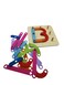Educational Letter Building Puzzle Set, Wooden Board with Colourful Pieces, 36+ Months, Early Learning STEM Toy