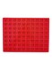80-Cavity Square And Heart Shape Silicone Mold, Red Silicone Baking Mould